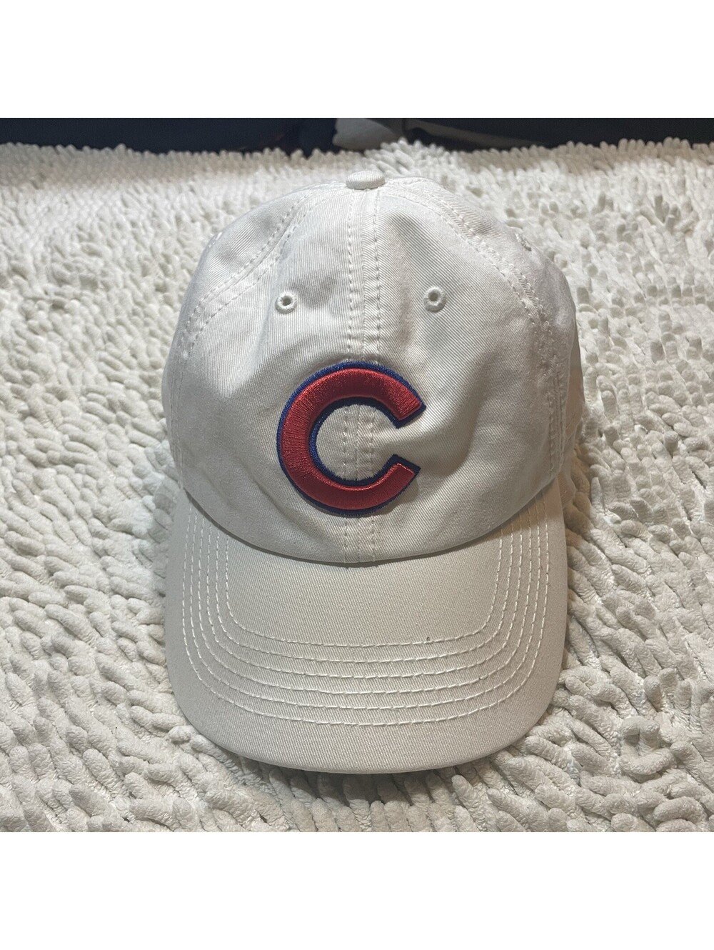 MLB Chicago Cubs Men’s Medium ‘47 Brand Twins Fitted Hat Cap White
